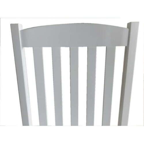 Outdoor Wood Porch Rocking Chair, White Color, Weather Resistant Finish