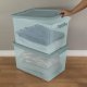 Sterilite 64 Qt. Latching Box Plastic, Blue Tint, Set of 6